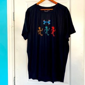 Mens 3XL Under Armour sugar skull and skeletons T-shirt BNWT!